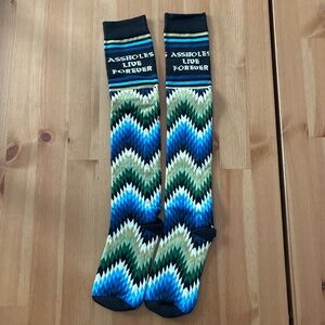 Assholes Live Forever Unisex Green Socks